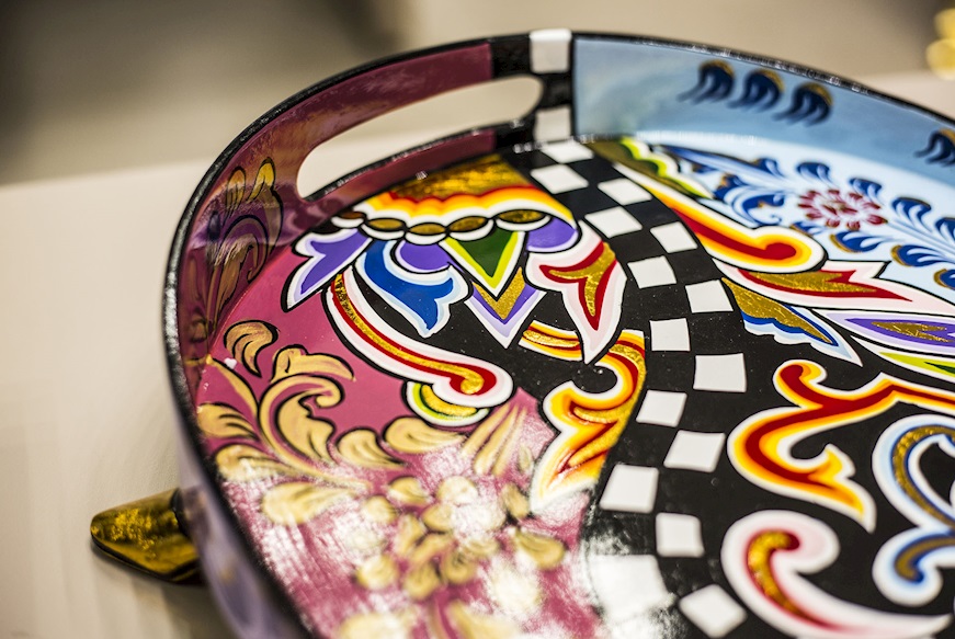 Tray Oval M hand painted Tom's Drag