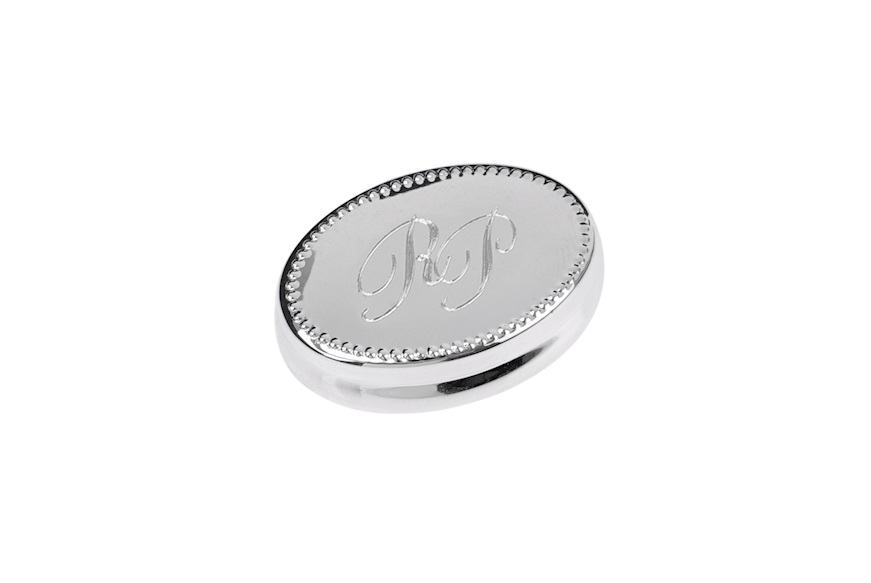 Oval pill box silver beaded model with sugared almonds Selezione Zanolli