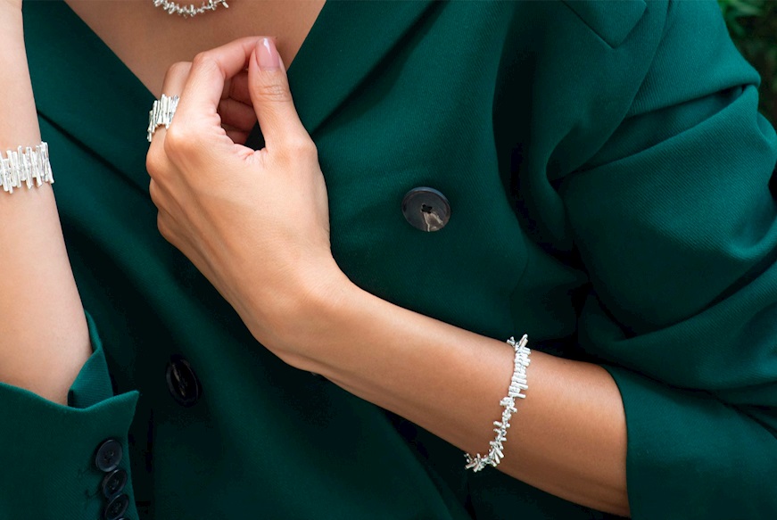 Bracelet Greta silver with movable bars Selezione Zanolli