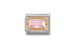 Pietra Rosa Composable acciaio e oro rosa