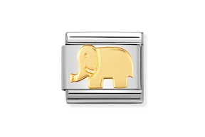 Elefante Composable acciaio e oro