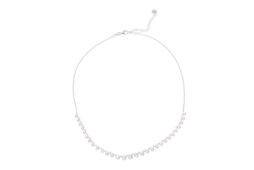 Necklace Luce silver with cubic zirconia Sovrani