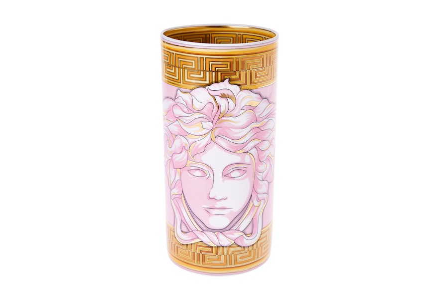 Vase Madusa Amplified porcelain pink Versace