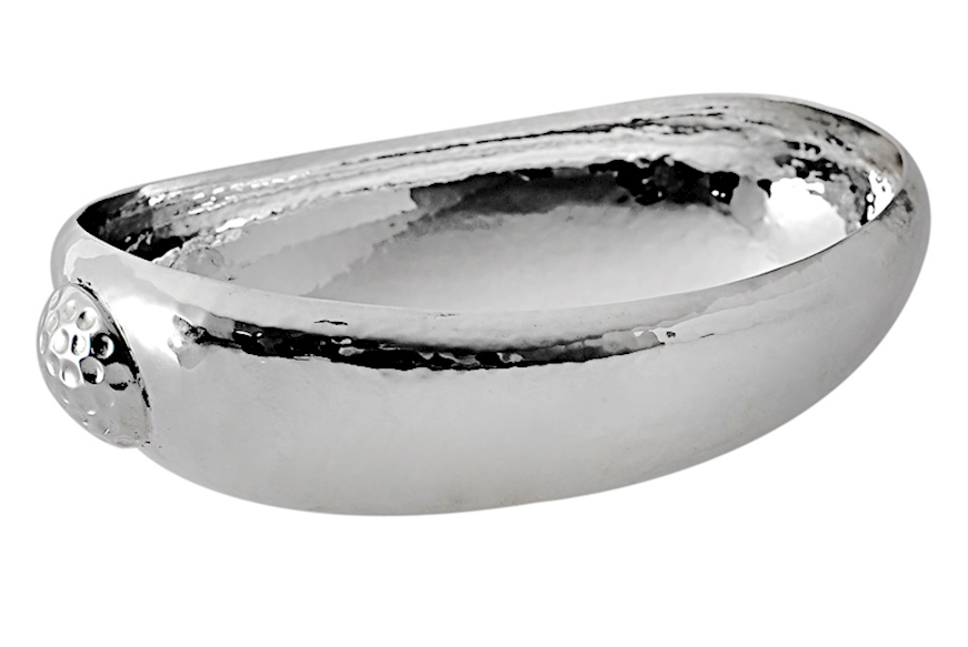 Oval bowl silver plated with handles Selezione Zanolli