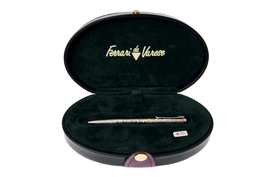Ballpoint pen Arena Arabesque silver with cabochon tiger's eye Settelaghi